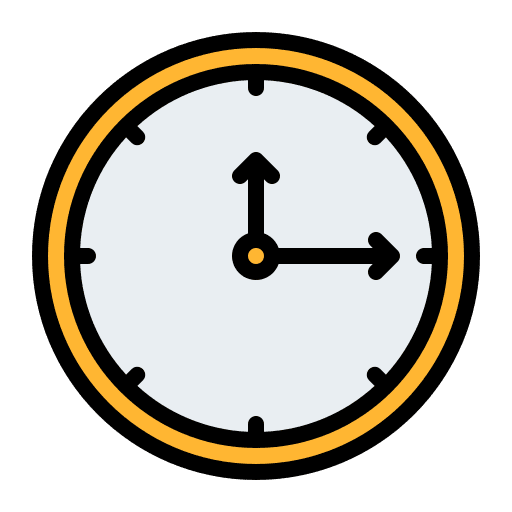 Wall clock time time and date tool icon