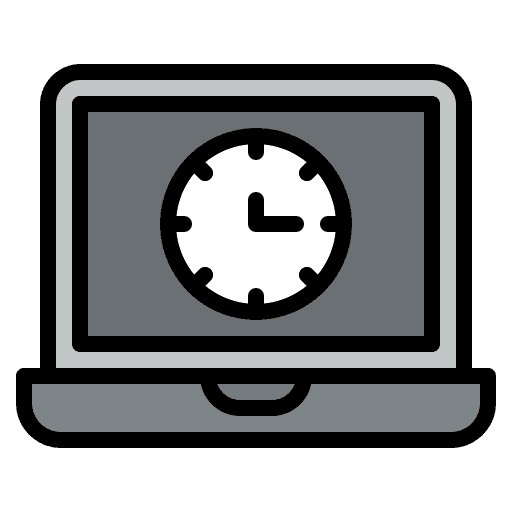 Clock computer time management time and date icon