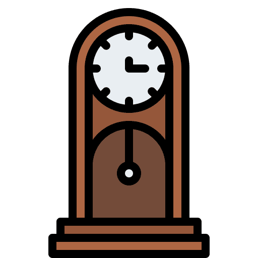 Clock retro time and date clock icon