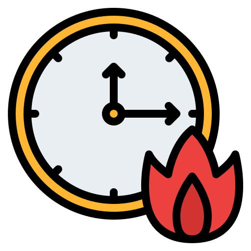 Deadline fire time and date deadline icon