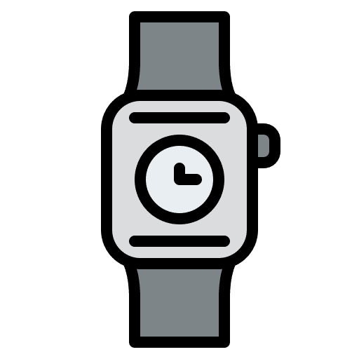 Smartwatch wristwatch time and date electronics icon