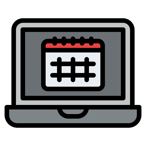 Calendar computer schedule organization icon
