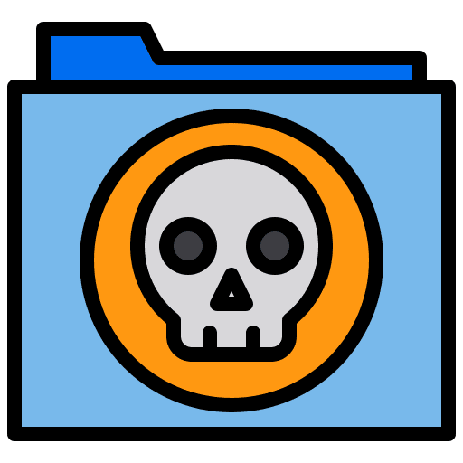 Folder virus file files and folders icon