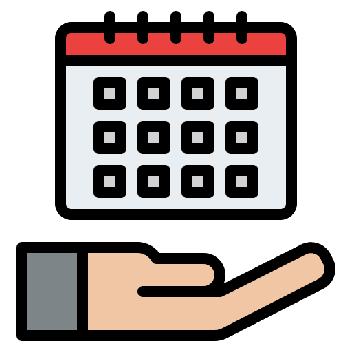 Time management calendar organization schedule icon