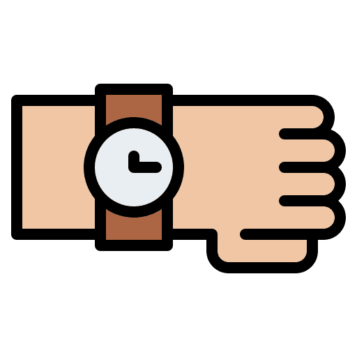 Wristwatch fashion accessory hand icon