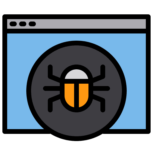 Bug malware bug web page icon