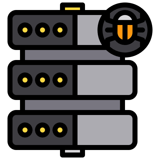 Bug protection computer security icon