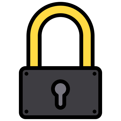 Lock electronics security seo and web icon