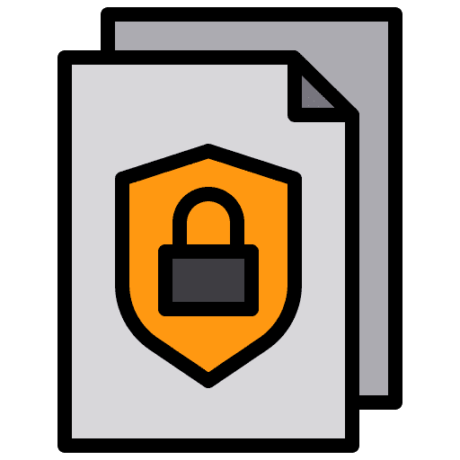 Lock file private privacy policy icon