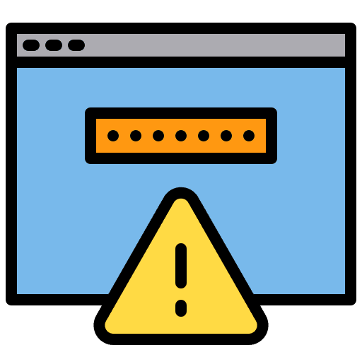 Website hacker computer password icon