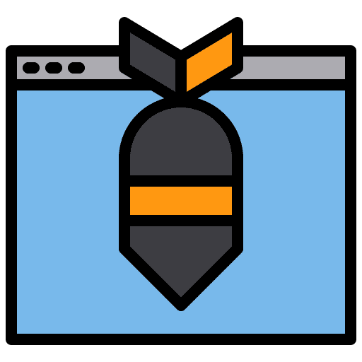 Ddos malware virus seo and web icon