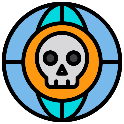 Hacker computer cybercrime global icon