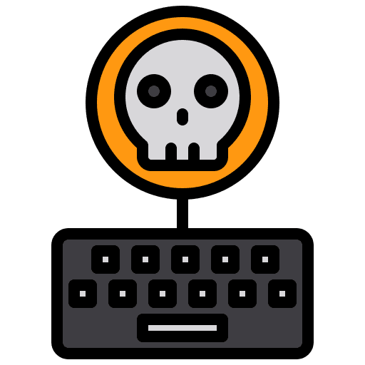 Keyboard security malware computing icon