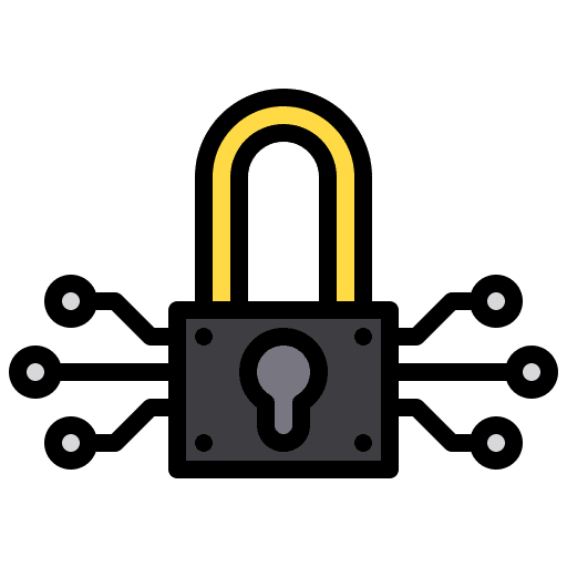 Lock seo and web information security online security icon