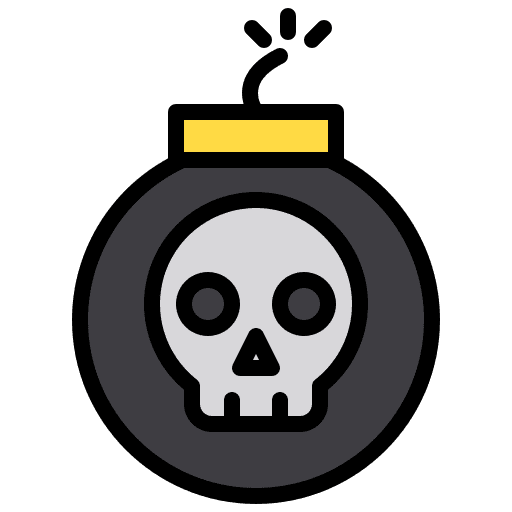 Bomb computer death bomb icon