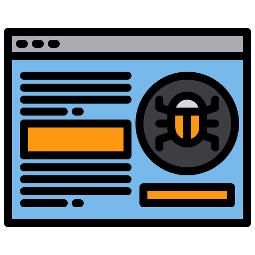 Bug antivirus web page website icon