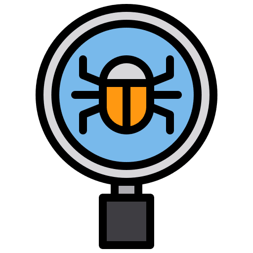 Bug malware bug scan icon