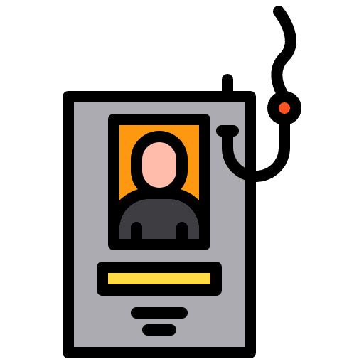 Phishing phishing id card identity theft icon