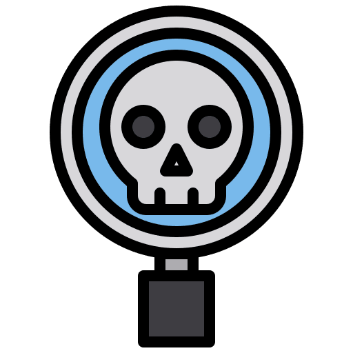 Search scan computer malware icon