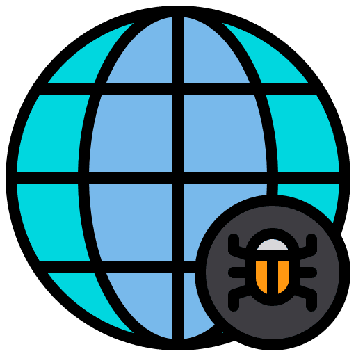 Virus global insect computer icon