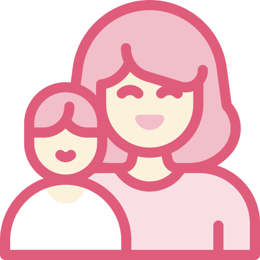 Mom kid and baby mother and son user icon