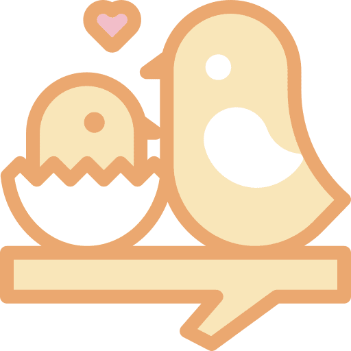 Bird care birds mother icon