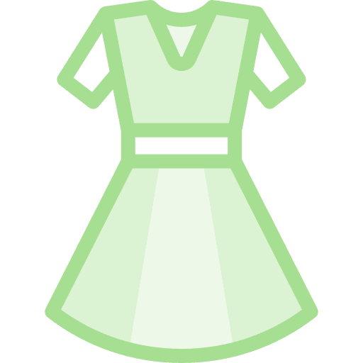 Dress elegant femenine clothes icon