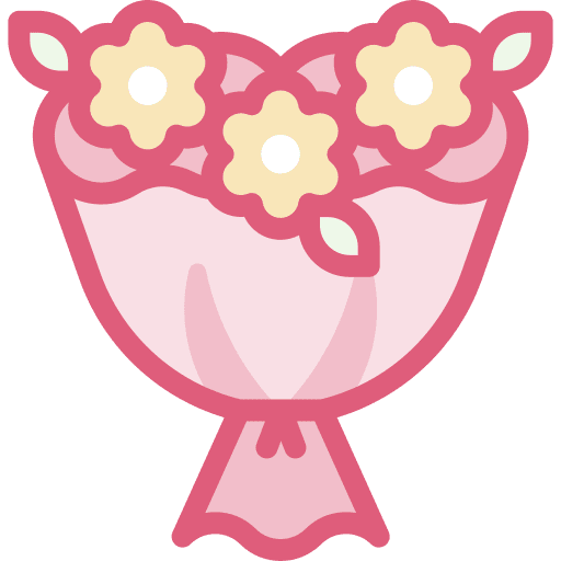 Flower bouquet mom love nature icon