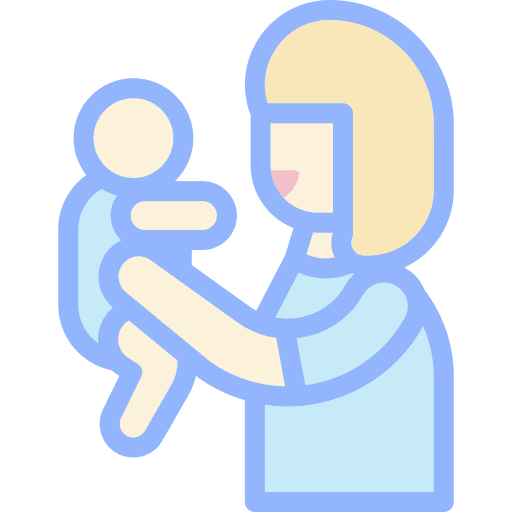 Mom woman babysitter family icon