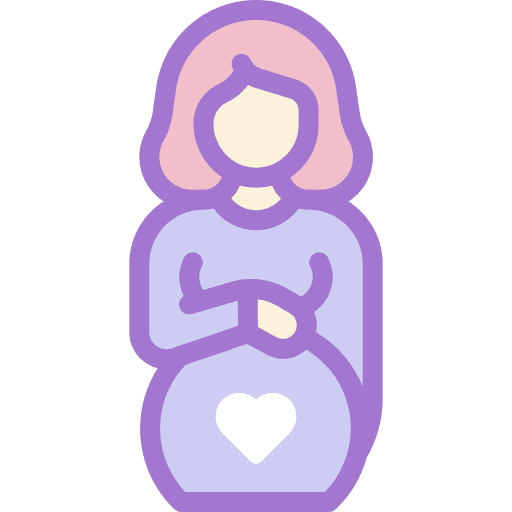 Pregnant baby child love icon