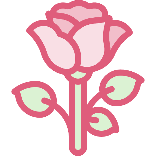 Rose flower petals rose icon