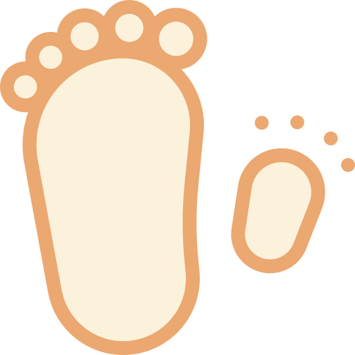 Footprint foot baby mother icon