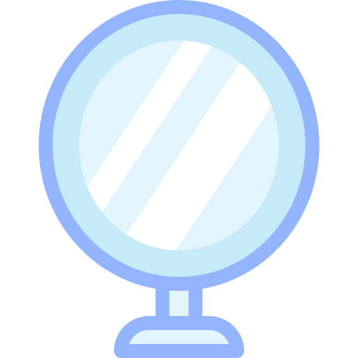 Hand mirror beauty salon glass beauty icon