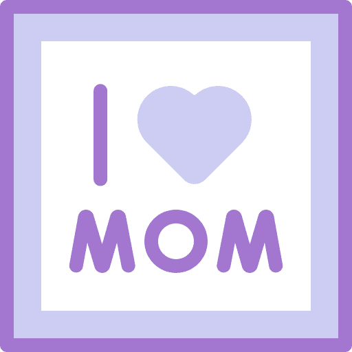 I love mom mothers day love and romance greeting card icon
