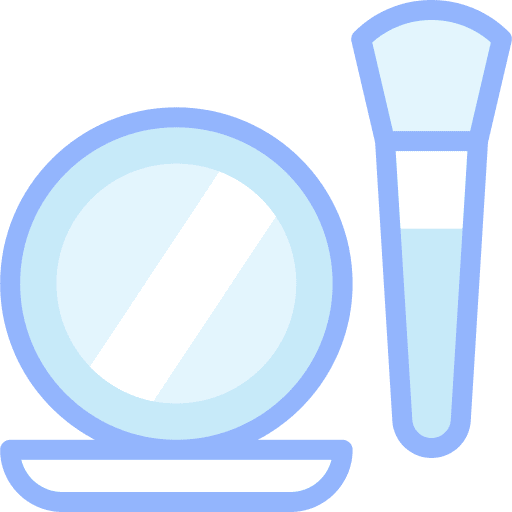 Make up mirror lipstick brush icon