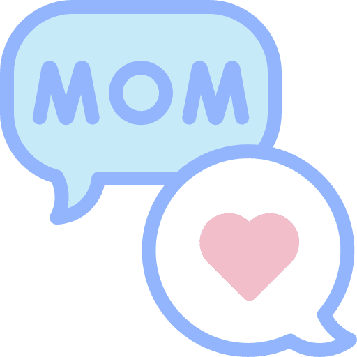 Mom love conversation mothers day icon