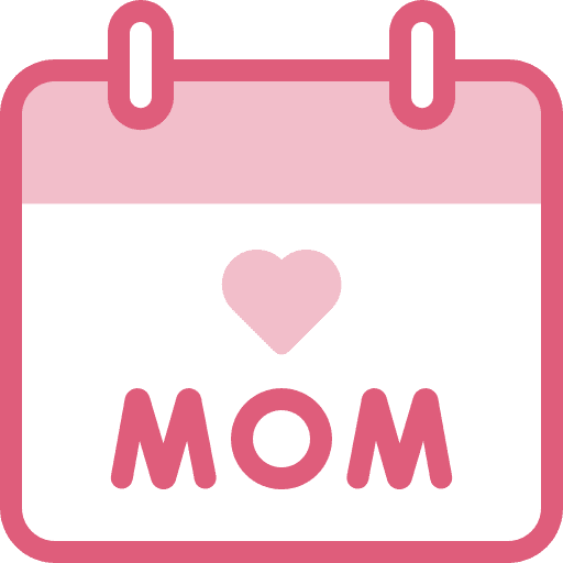 Calendar administration mothers day time and date icon