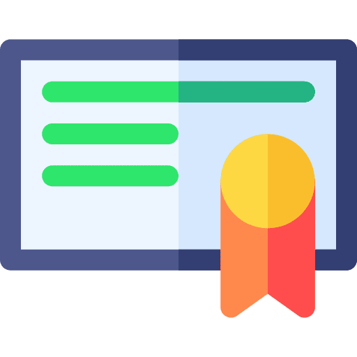 Certificate certificate medal sports and competition icon