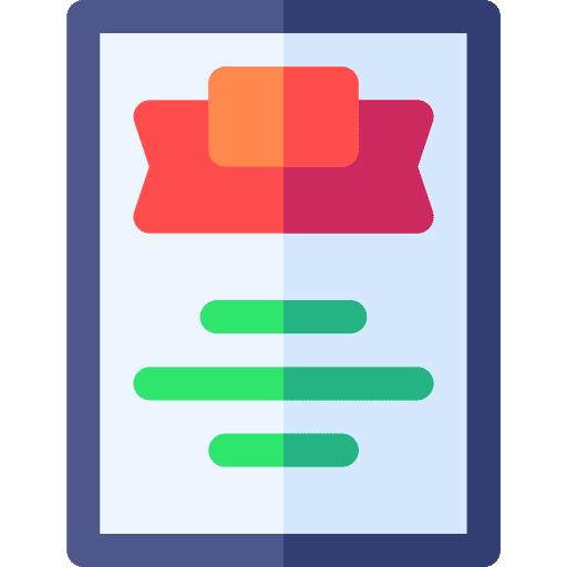 Certificate reward diploma award icon