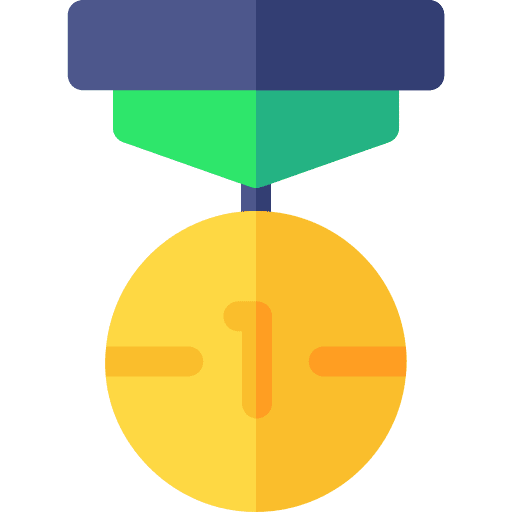 Medal first prize badge icon