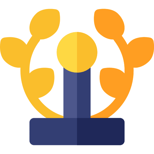 Trophy laurel wreath reward award icon
