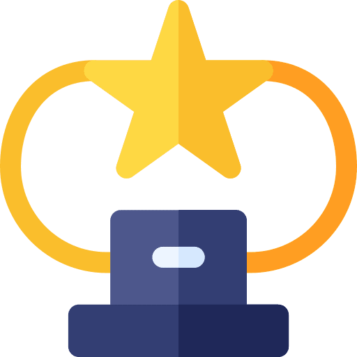 Trophy reward sports and competition prize icon