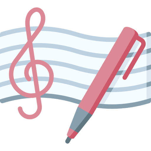 Composing creative sound pen icon