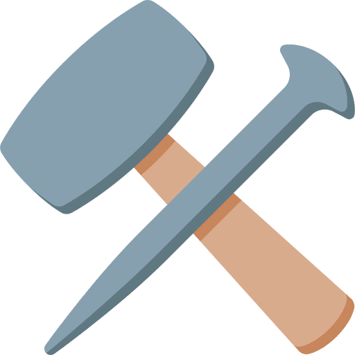 Carving art hammer stone icon