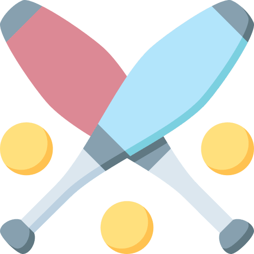 Juggling fun circus club icon