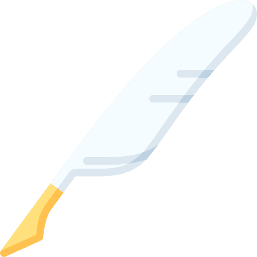 Poetry inkwell feather pen education icon