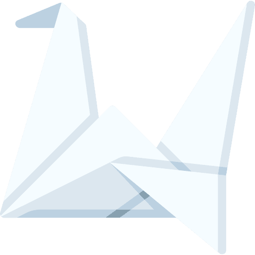 Origami hobbies and free time swan origami icon