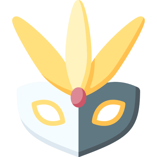 Carnival mask accessory carnival mask feathers icon