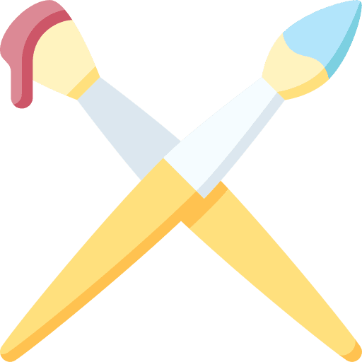 Paint brush paint brush painting school material icon