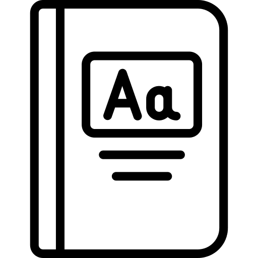 Dictionary manual education book icon